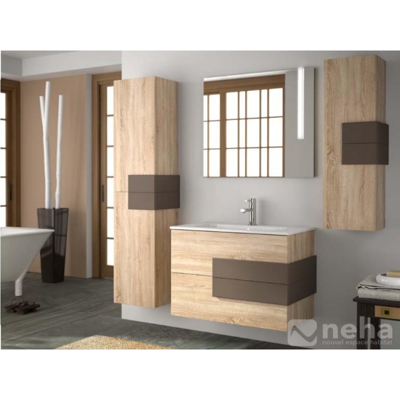 Meuble salle de bain bois gris – mzaol.com Meuble salle de bain en bois