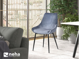 Chaise tissu velours
