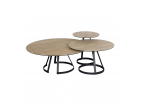 Set de 3 tables basses rondes