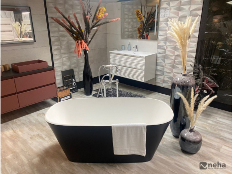 Baignoire + mitigeur B/D sur pied