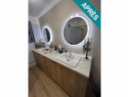 Réalisation d’une salle de bain moderne effet marbre