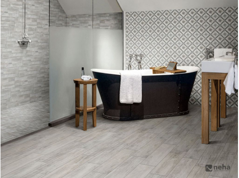 Carrelage chêne grisé imitation parquet
