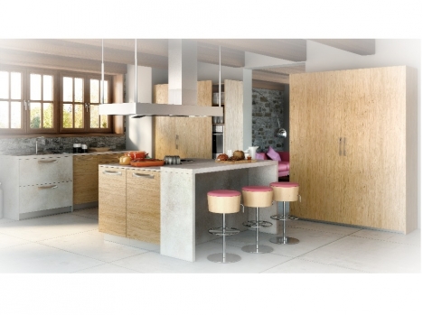 cuisine moderne en chene sur mesure conception et