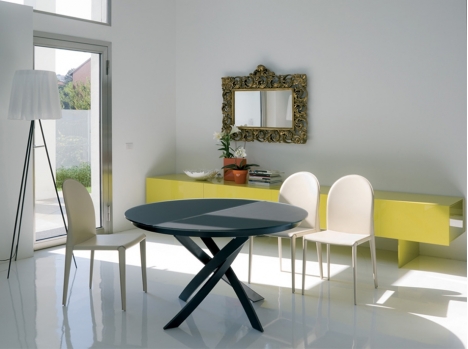 Table design rectangulaire Artistico avec rallonges