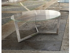 Table basse ronde verre contemporain