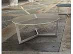 Table basse ronde verre contemporain