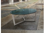 Table basse ronde verre contemporain