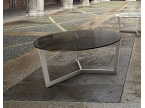 Table basse ronde verre contemporain