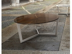 Table basse ronde verre contemporain