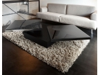 Table basse laqué noir modulable contemporain