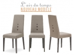 Chaise tissu haut de dossier et confortable