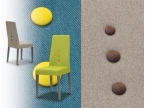Chaise tissu haut de dossier et confortable