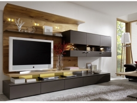 Meuble TV design Bois et laque