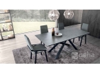 Table céramique pied X