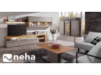 Meuble TV avec rangement haut et éclairage
