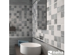 Salle de bain avec carreaux décor effet mosaique 