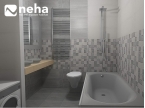 Carrelage salle de bain avec décor effet mosaique grise