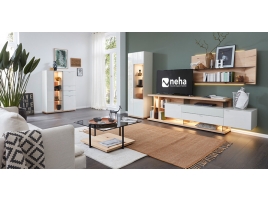 Meuble TV composable bois et laque