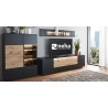 Meuble TV noir et bois 
