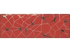 Faience rouge effet chromé 90x31.6cm