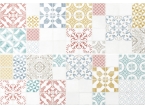 Faience aspect carreaux de ciment coloré 100x35cm