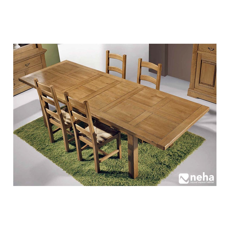 Sejour Salle A Manger Complete Bois Chene Massif Rustique Campagnard