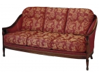 Canapé de style, copie d'ancien bois et tissu