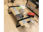 Table basse bois et carreaux ciment