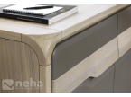 Meuble taupe et bois