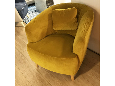 Fauteuil salon moutarde