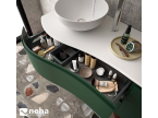 Meuble de salle de bain avec tiroir courbé design