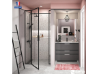 Meuble de salle de bain 3 tiroirs gris