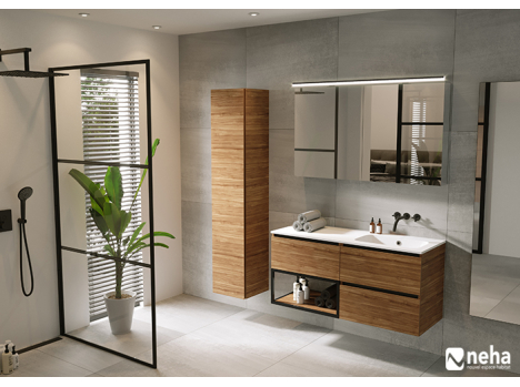 Meuble sdb aspect industriel