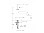 Mitigeur chromé pour lavabo