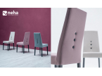 Chaise tissu haut de dossier et confortable