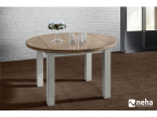 Table ronde bois avec allonge