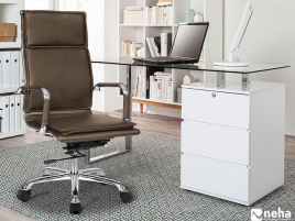 Fauteuil de bureau marron cappuccino