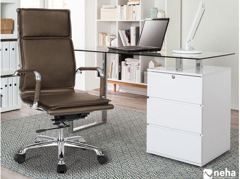 Fauteuil de bureau marron cappuccino