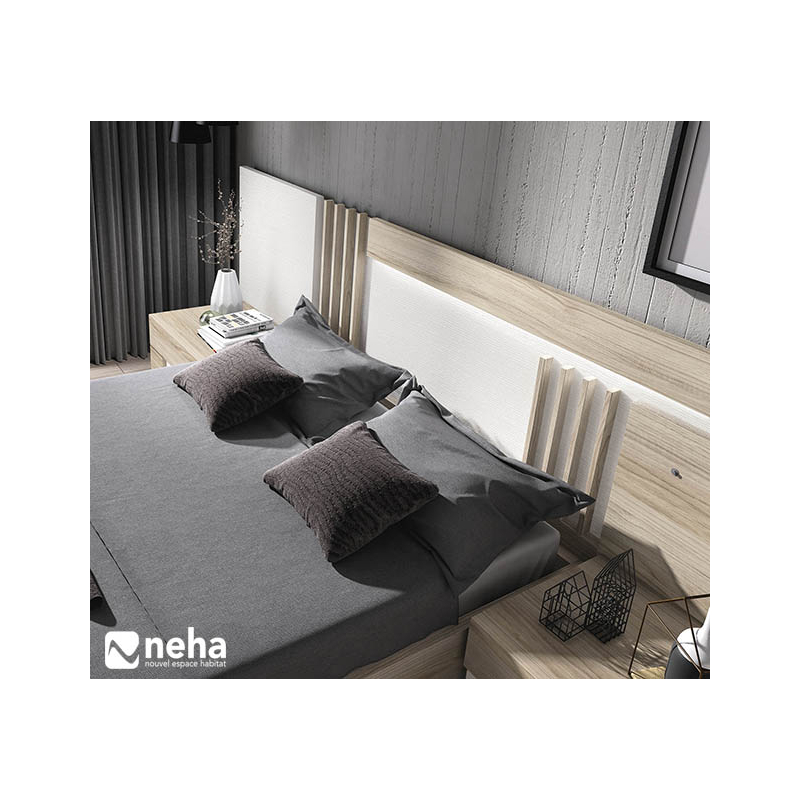 Tête De Lit Avec étagères En Bois Chêne Sonoma - 100x18.5x104.5 Cm - Rangement Intégré, Design Moderne