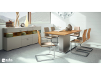 Salle à manger design gris et noir