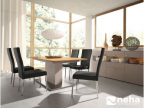 Salle à manger design gris et noir