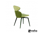 Chaise design Calice bi couleur et bi matière verte