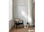 Fauteuil Titus Vincent Sheppard noir et cannage