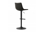 Tabouret simili cuir Zan Cognac