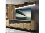 Meuble TV marbre et bois