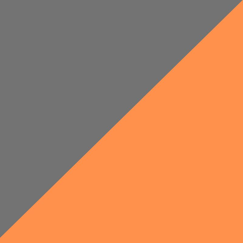 Orange / passepoil gris