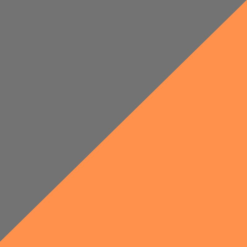 Orange / passepoil gris